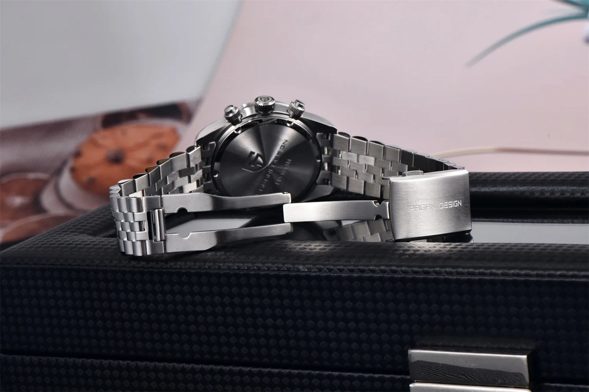 2026 New PAGANI DESIGN BB Flamingo Chronograph Luxury Sports Quartz Watch Men Sapphire mirror 100M Waterproof Fashion Wristwatch