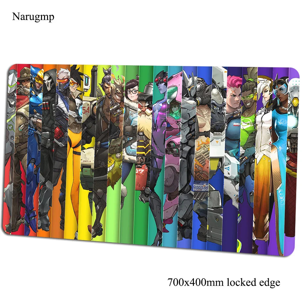 Podloga za miš Overwatch 700x400x3mm, gaming podloga za miš, anime stil, za ured i prijenosno računalo, podloga za stol, poklon za dječaka, podloga za PC gamere