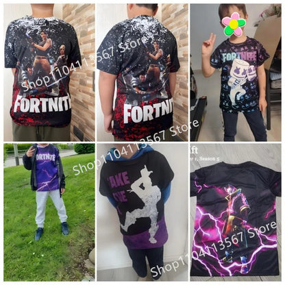 Battle Royale majica Fortnite T-shirt Victory Cartoon topovi za tinejdžere, dječja odjeća Hero Game Fortress Night 3D za dječake i djevojčice