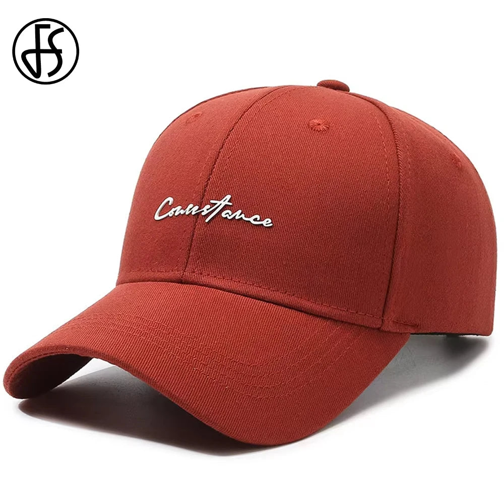 FS Stylish Orange Baseball Cap For Men Women Brand Designer Hats Small Letter Hip Hop Caps Street Trucker Hat Casquette Homme