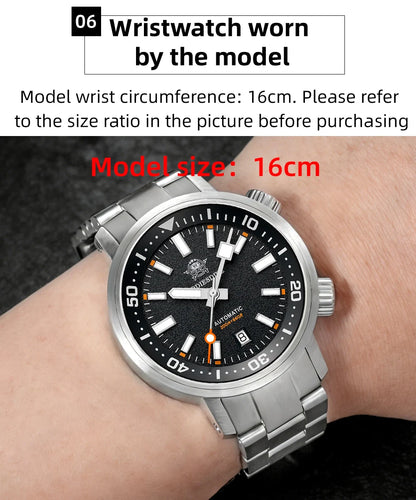 ADDIESDIVE New AD2541 Men Watch 200m Waterproof Sapphire Crystal BGW9 Luminous 316L Stainless Steel Automatic Mechanical Watch