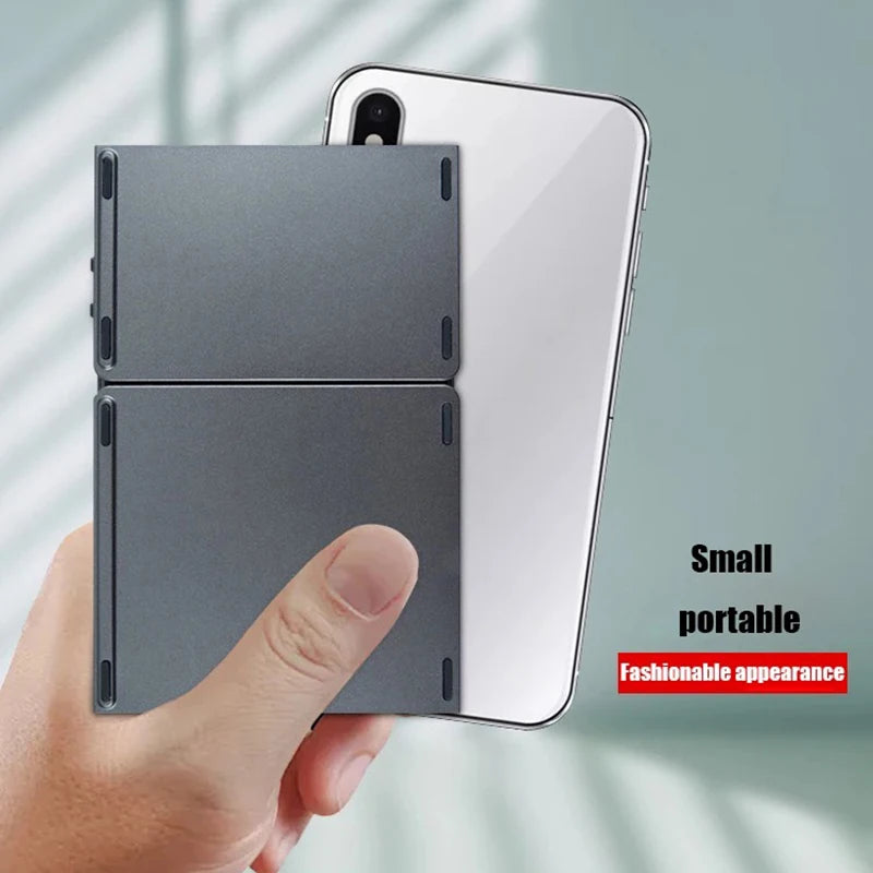 Tastiera Bluetooth pieghevole a tre ante con touchpad, mini tastiera portatile ricaricabile, tastiera wireless per Windows, Android e iOS