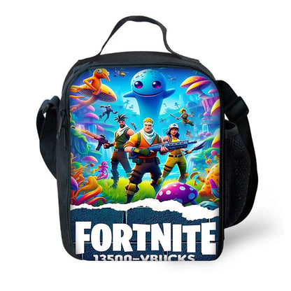 Bolsa térmica infantil FortniteS New Game, aislada y de gran capacidad, para niños y niñas, estudiantes, picnic al aire libre, lonchera refrigerante reutilizable