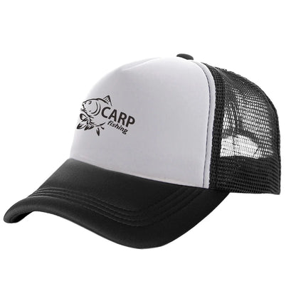 Carp Fish Trucker Caps Men Funny Fishing Printing Hat Baseball Cap Cool Summer Unisex Mesh Net Caps MZ-169