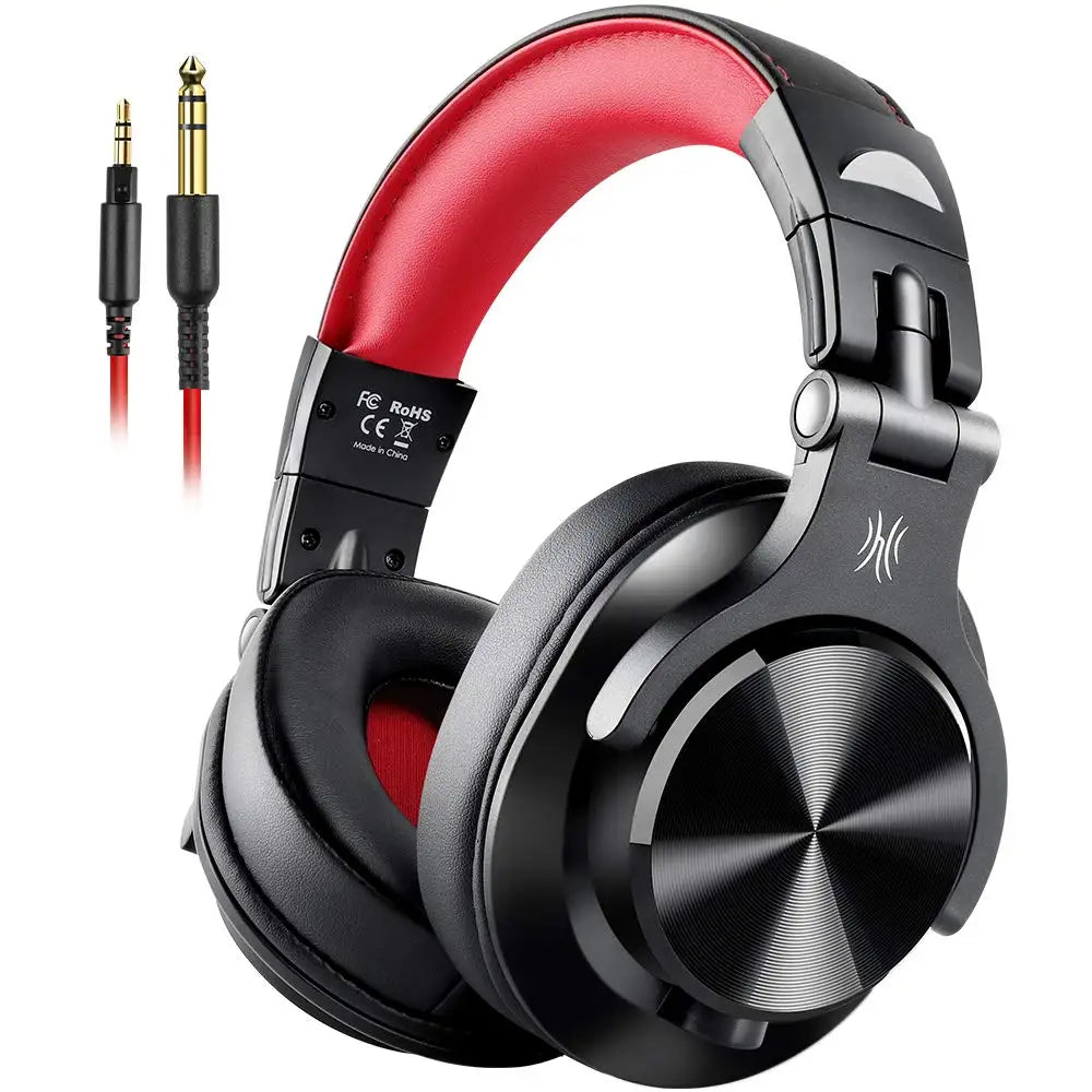 Auriculares de estudio DJ OneOdio con cable y micrófono – Drivers de 40mm, headset para mezcla y monitorización, gaming y grabación