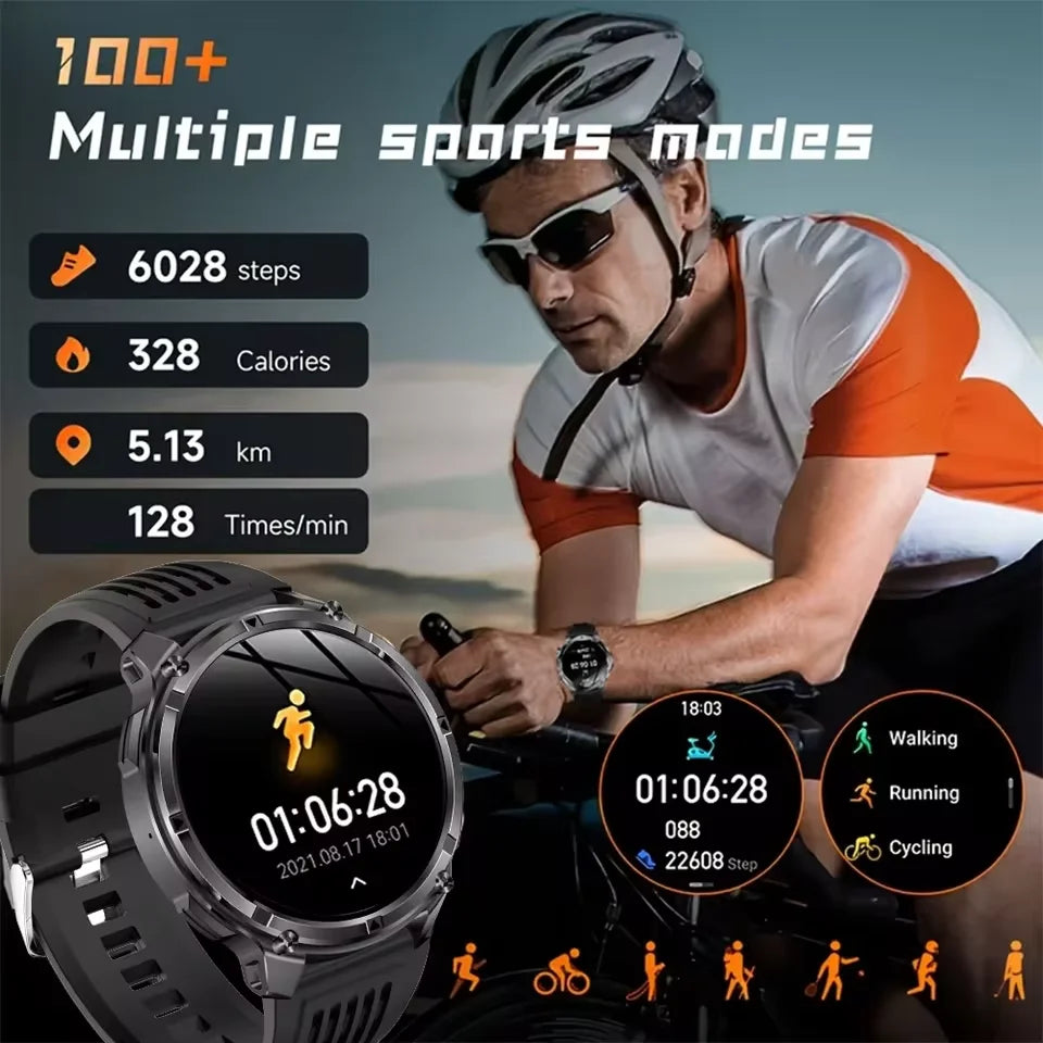 New T-REX3 Ultra 1100mAh Battery SmartWatch 10ATM Waterproof GPS Compass Flashlight 1.7" AMOLED HD Call Sports Smart Watch Men