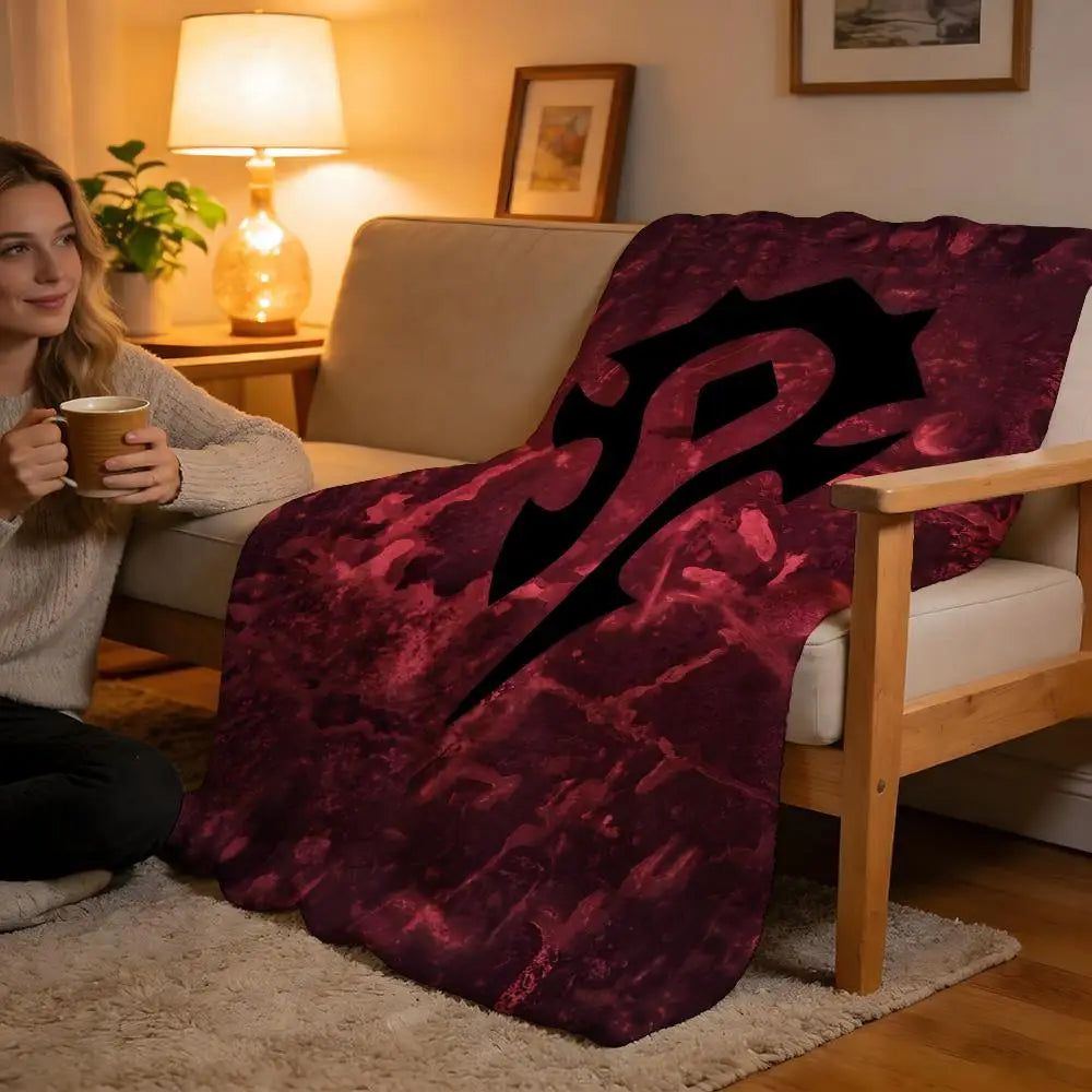 Throw High-Density Short Plush Blanket For Sofa Nap Air-Conditioned Room Soft Skin-Friendly World Of Warcraft
