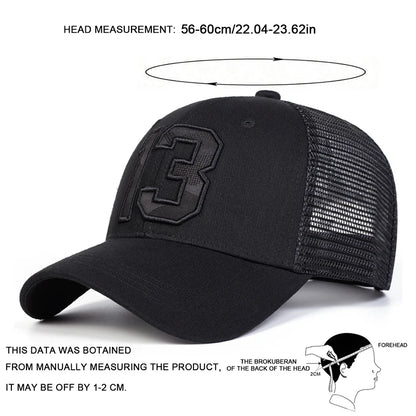 Unisex 13 Cloth Embroidery Embroidery Baseball Net Caps Spring Summer Outdoor Adjustable Casual Hats Sunscreen Hat Sports Cap