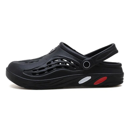 Sandales légères d'été pour hommes, chaussures décontractées, sabots troués, pantoufles plates de plage pour hommes, grande taille 49