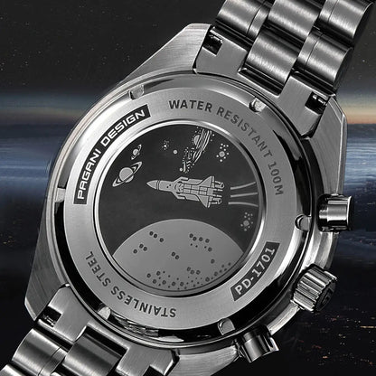 PAGANI DESIGN PD1701 Tribute to CK2998 Moon Watch Retro Quartz Watch For Men AR Sapphire crystal Sport Chronograph Man 2026 New