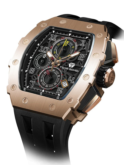 Relógio TSAR BOMBA New TB8204 para Homem, Quartzo Japonês, Cronógrafo, 50M à Prova de Água, Estilo Desportivo, Relógio de Pulso Masculino de Luxo, Presente para Homem