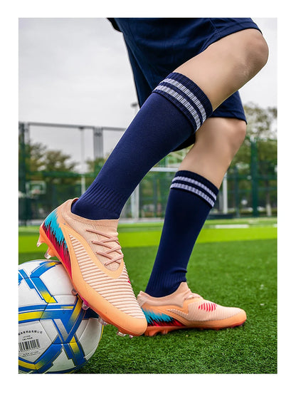 New Men Football Boots Training Ultralight Outdoor Drop Shipping Soccer Shoes Cleats Shoes Soccer Long Spikes FG Non-Slip