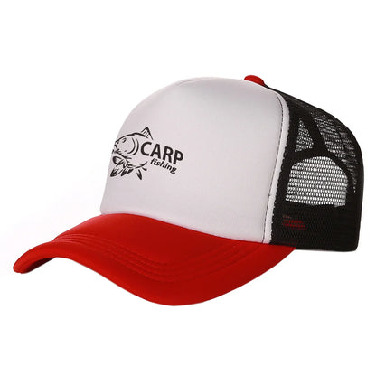 Carp Fish Trucker Caps Men Funny Fishing Printing Hat Baseball Cap Cool Summer Unisex Mesh Net Caps MZ-169