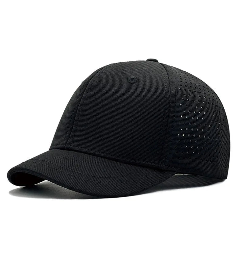 Brand Oohmy 5cm Short Brim Baseball Caps Big Head and Small Head for Men Women Mesh Back Trucker Hat Short BillQuick Dry