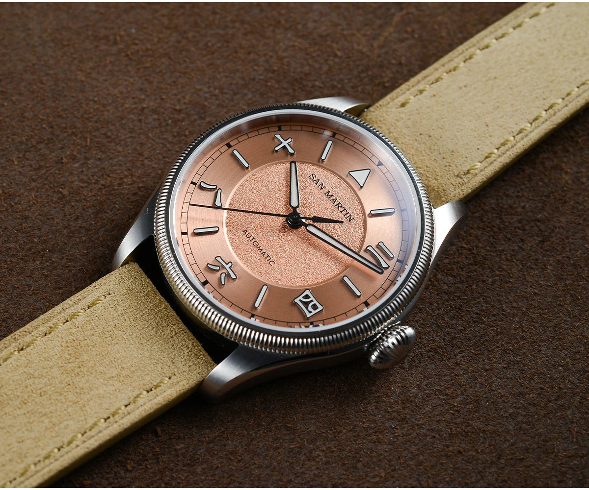 San Martin 39.5mm Men Pilot Watch YN55 Automatic Mechanical Aviation Watches Chinese Style Original Design SN0033 Field Reloj