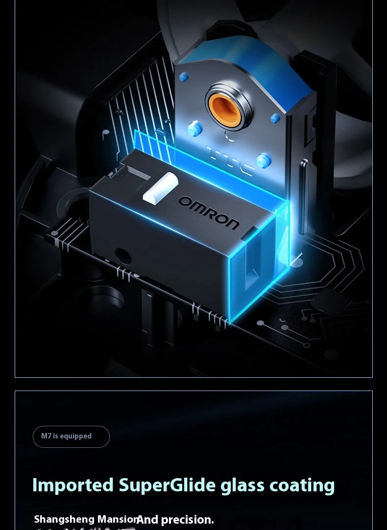 MCHOSE M7 Ultra ergonomická herná myš PAW3950 Super Sensor TOPSPEED s frekvenciou snímania 8000Hz, ľahký dizajn, Realtek Master Mice