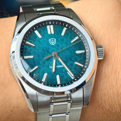 Watchdives WD0003B ‌Aventurine Dial Watch VH31 Quartz Movement Sapphire Crystal Luminous 100m Waterproof 36mm Vintage Watches