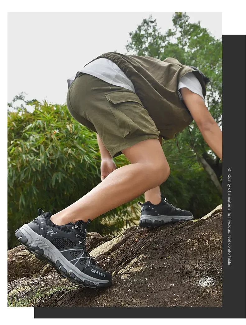 Men's Hiking Shoes Breathable Mesh Sports Single Shoes Summer Outdoor Wear-resistant  Hiking and Hunting Tactical Sports Shoes
