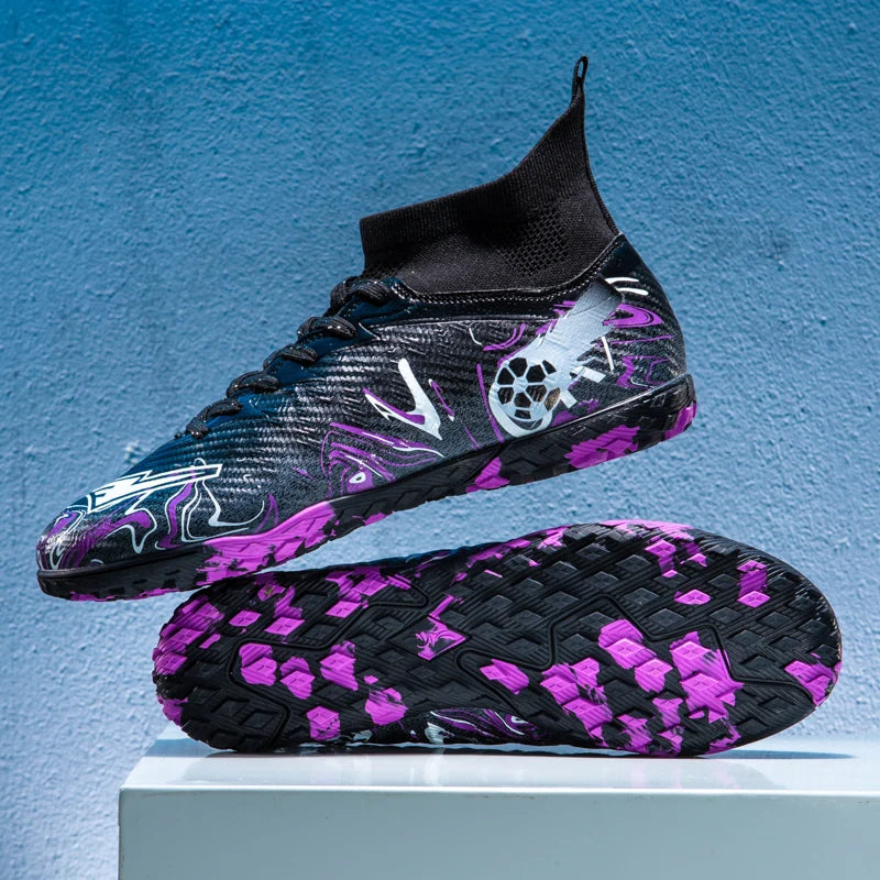 Nouvelles chaussures de football professionnelles pour hommes, chaussures de football antidérapantes, unisexes, respirantes, chaussures de futsal, nouvelles chaussures à crampons, livraison directe, ultralégères