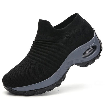 Sneakers da donna alla moda, leggere, scarpe da corsa, scarpe sportive per attività all’aperto, scarpe da corsa comode in rete traspirante, con cuscinetto d’aria e allacciatura con lacci
