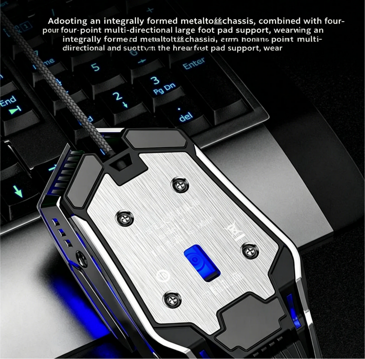 RGB Dual-Mode Wired Mouse 2.4G Wireless Mouse Gaming Mouse Rechargeable Silent Mouse 3600 DPI Adjustable Mouse Mice for Laptop