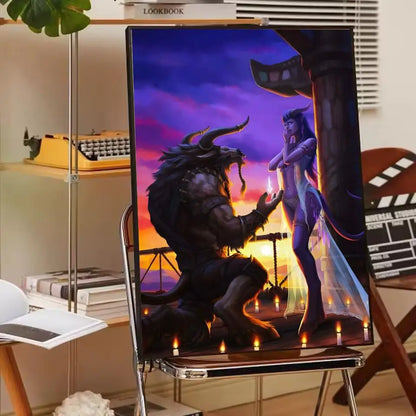ANIME W-World Of W-Warcraft Wow Poster Paper Print Home Living Room Bedroom Entrance Bar Cafe Art Painting Decoration
