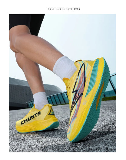 Zapatillas de running con placa de carbono para maratón, para hombre y mujer, deportivas especializadas, transpirables, ligeras y cómodas Chunta