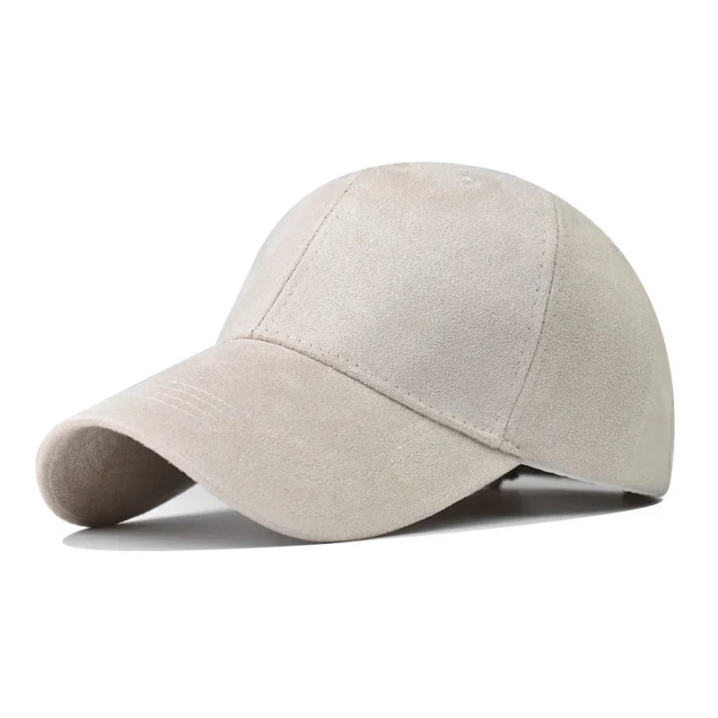 New Wholesale Suede Baseball Cap Autumn Winter for Men Women  Winter Solid Street Hat Unisex Adjustable Casual Plain Gorra Caps