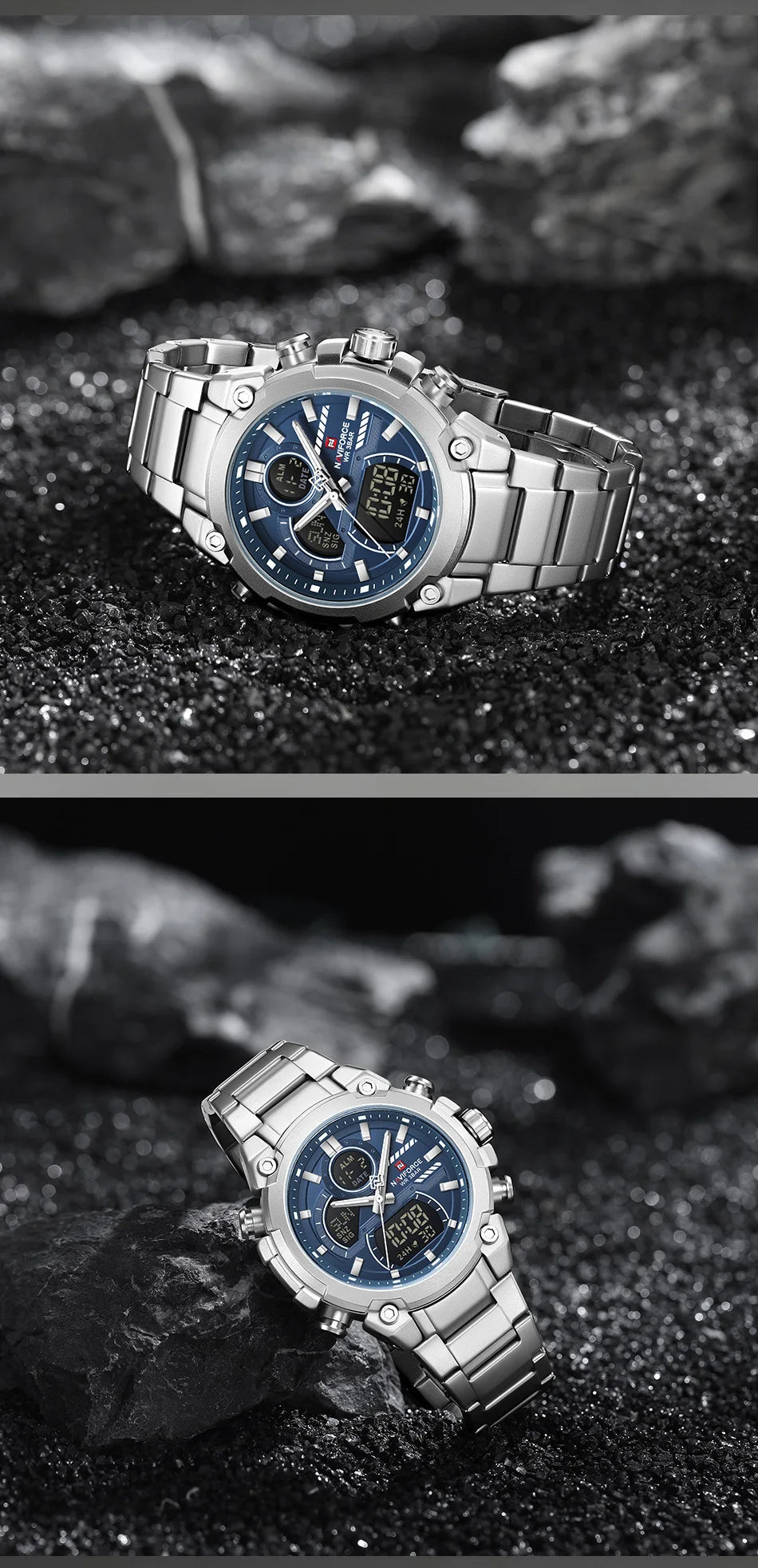 NAVIFORCE New 2026 Wristwatch For Men Bussiness Original Design Waterproof Digital Fashion Normal Watches Male Relogio Masculin