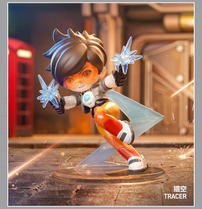 POP MART Overwatch Play of The Game Series Caixa Surpresa Mystery Box Brinquedos Kawaii Ornamentos Figuras Decoração de Casa Bonecas Modelo de Secretária