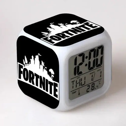 Fortnite Alarm Clock Cute Fashion Cartoon Personalized Creative Kawaii Minimalist LED Alarm Clock Gift for Friends' Birthday