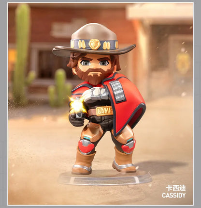 POP MART Overwatch Play of The Game Series Caixa Surpresa Mystery Box Brinquedos Kawaii Ornamentos Figuras Decoração de Casa Bonecas Modelo de Secretária