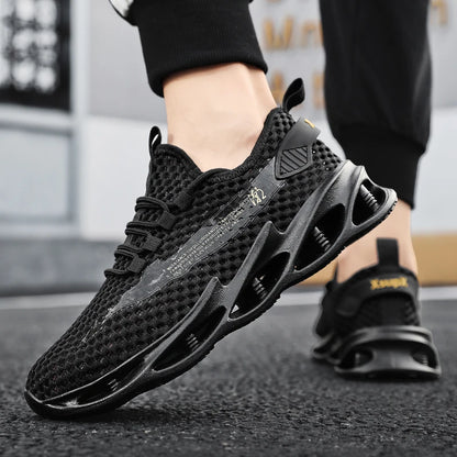 2025 New Summer Sneakers Men Mesh Breathable Running Tennis Shoes Outdoor Sports Tenis Masculino White Casual Walking Shoes size