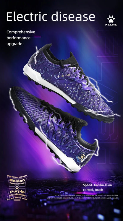 Chuteiras de futebol KELME Adulto para homem Disease Electric 3.0 com pitons curtos MG, profissionais para jogo e treino, respiráveis