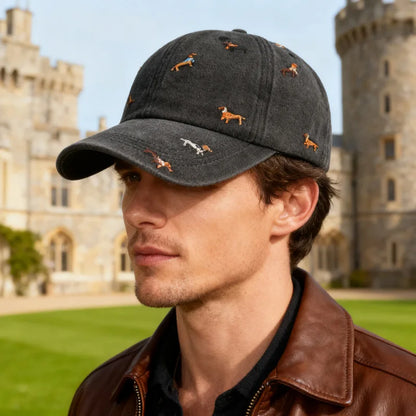 New puppy retro spring and autumn fashion washed Auteng soft top baseball cap, street worn new duckbill hat with embroidery