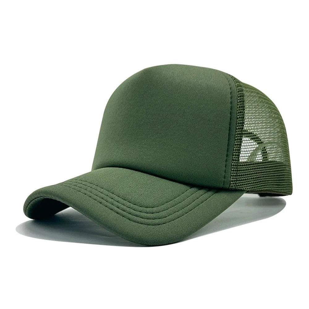 Unisex kapa, ležerna jednobojna mrežasta bejzbol kapa, podesiva s kopčom, snapback kape za žene i muškarce, hip hop trucker kapa, ulična moda, kapa za tatu