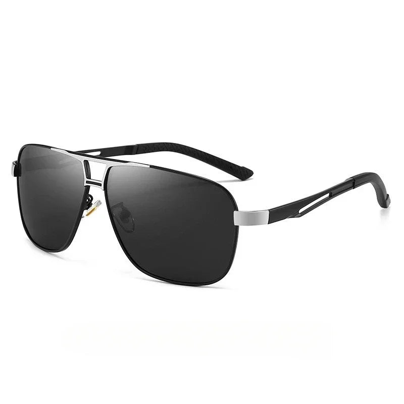 1PC Top Aluminum Magnesium Square Polarized  Photochromic Sunglasses Men Sun Glasses Safety Driving Oculos De Sol Masculino