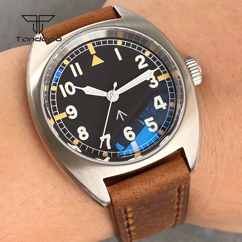 Tandorio 36mm Dive Military Automatic Miyota8215 Mechanical Watch for Men Domed Sapphire Unisex Wristwatch 20BAR Waterproof Lume