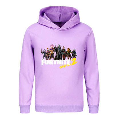 Hoodie Fortnite para Crianças e Bebés, Roupa Cartoon Unissexo para Rapazes, Sweatshirts com Capuz de Manga Comprida, Casacos Casuais para Jovens e Raparigas 1007