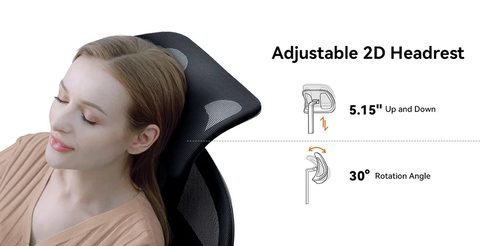 NEWTRAL MAGICH003 Ergonomic Office Chair with Adaptive Lumbar Support, Adjustable Headrest, 3D Armrests, Reclining Executive Desk Chair
