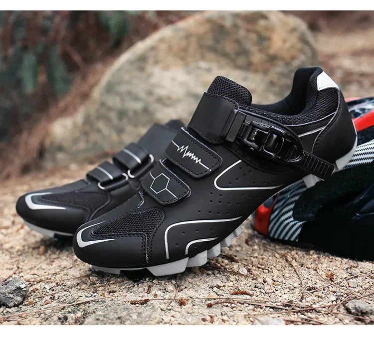 Scarpe da ciclismo unisex con suola rigida – Scarpe da bici da strada 4-Season con pedali a sgancio rapido, ideali per la MTB e gli sport all’aria aperta