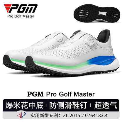 PGM Golf Sneakers sportive da uomo con intersuola super morbida in popcorn, lacci con pomelli, antiscivolo e traspiranti