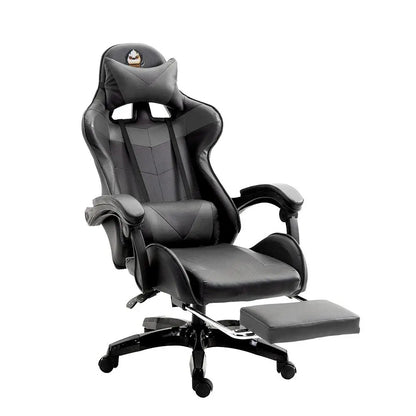 Ergonomic gaming chair, office chair, height adjustable,PU leather computer chair, with headrest and lumbar support, 360° swivel