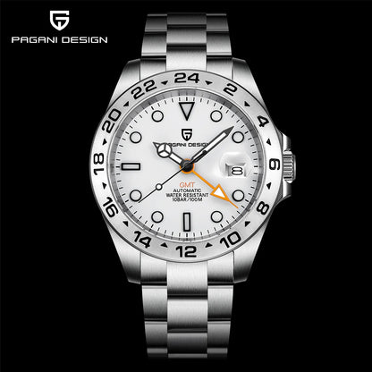 Pagani Design 2026 New Men's Diver Watch 42mm Sapphire Automatic Mechanical GMT Watch 100m Waterproof PD1682