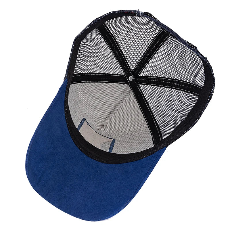 Unisex „Trucker“ kepurė su „Grizzlies“ raštu, su siuvinėtu motyvu, iš zomšos, vasarinė kepurė nuo saulės, vasarinė kepurė su gyvūnų motyvu, beisbolo kepurė vyrams ir moterims