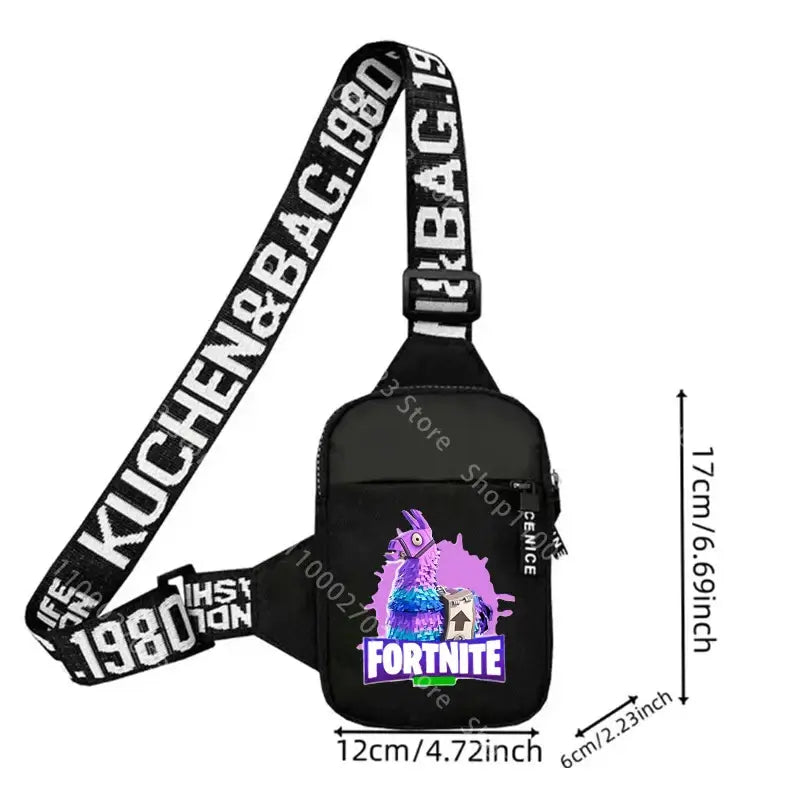 Fortnites Adult Shoulder Bag Sports Casual Lightweight Mini Phone Bags Cartoon Game Figure Printed Men Crossbody Chest Pack Gift