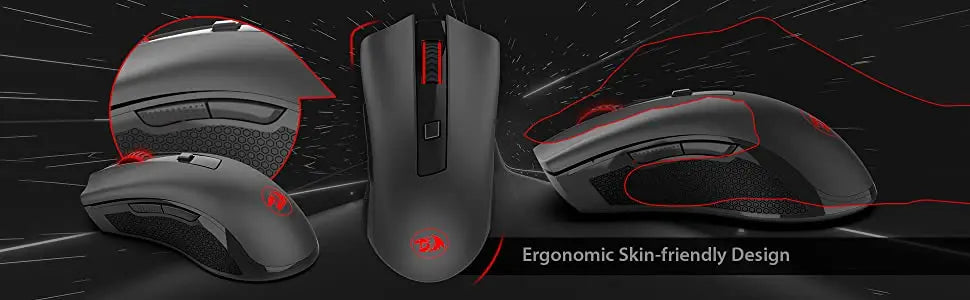 Bezdrôtová optická myš Redragon M652 2.4G s USB prijímačom, prenosná herná a kancelárska myš, 5 nastaviteľných úrovní DPI