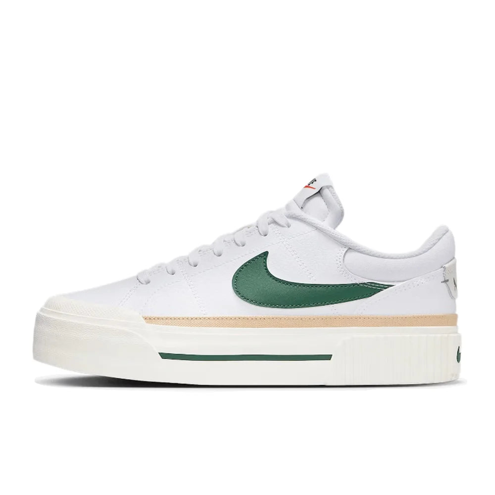 Nike Court Legacy Lift – Højdefremhævende såldesign, komfortabel skridsikker støddæmpning, slidstærke sportssko FZ2606-100