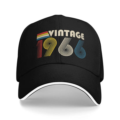 Men Women Born in 1966 vintage age 60 years old funny 60th birthday Hat Fashion Baseball Cap  Sun Hat Travel Headewear
