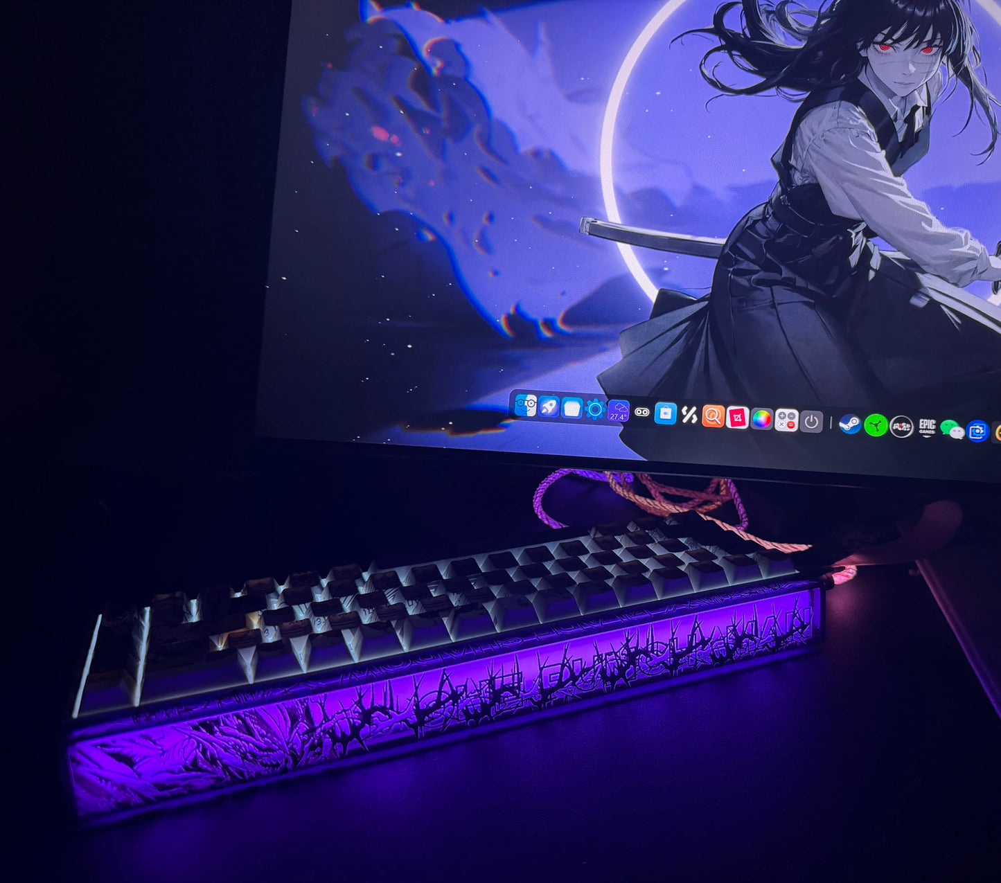 Nuovo AULA HERO 68HE/ULTRA Kit adesivi per tastiera gaming con switch magnetici e accessori per tastiera meccanica cablata custom e-sport
